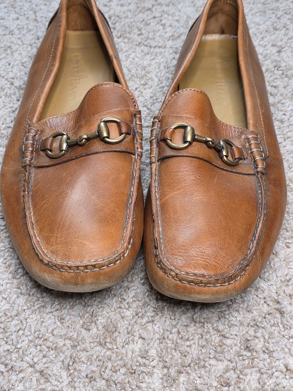 EUC Cole Haan, brown soft leather, driving loafer sz 10